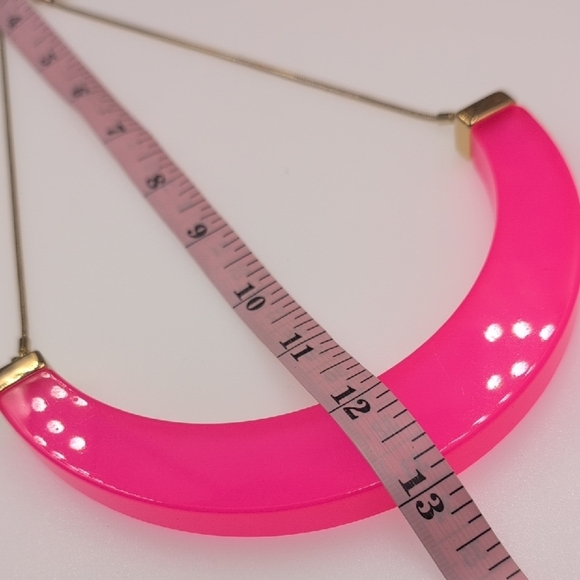 Kate Spade Hot Pink Enamel Collar Necklace - Picture 7 of 8